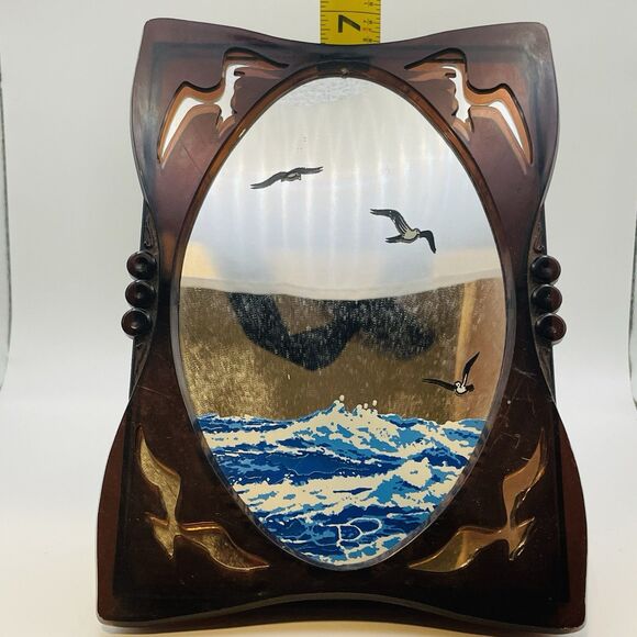 VINTAGE YAPS MIRROR MUSIC BOX SEAGULLS OCEAN SCENE - YOU LIGHT UP MY LIFE 1978 - Picture 8 of 9